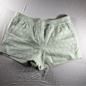 J. Crew Green Polka Dot Shorts Preppy textured spring break St. Patrick’s easter